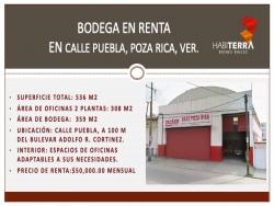 #BR-2001 - Bodega para Renta en Poza Rica de Hidalgo - VZ - 1